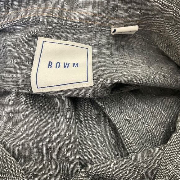 ROWM  Button Down collar shirt Men’s XL gray bloke core textured Geometric - Picture 5 of 8